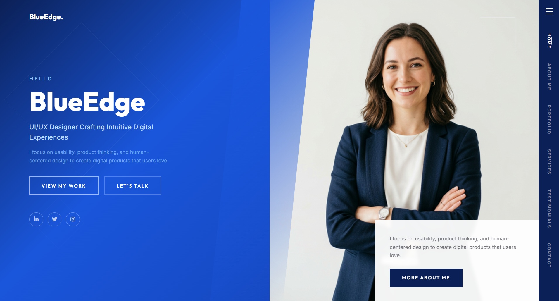 BlueEdge &ndash; UI/UX Designer Portfolio
