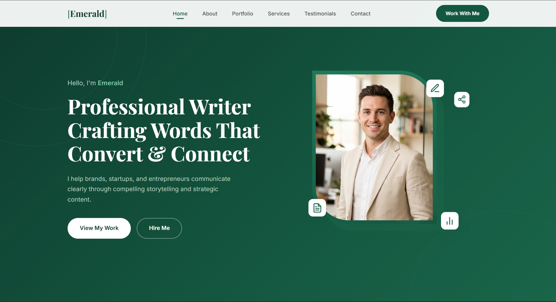 Emerald Script &ndash; Content Writer Portfolio