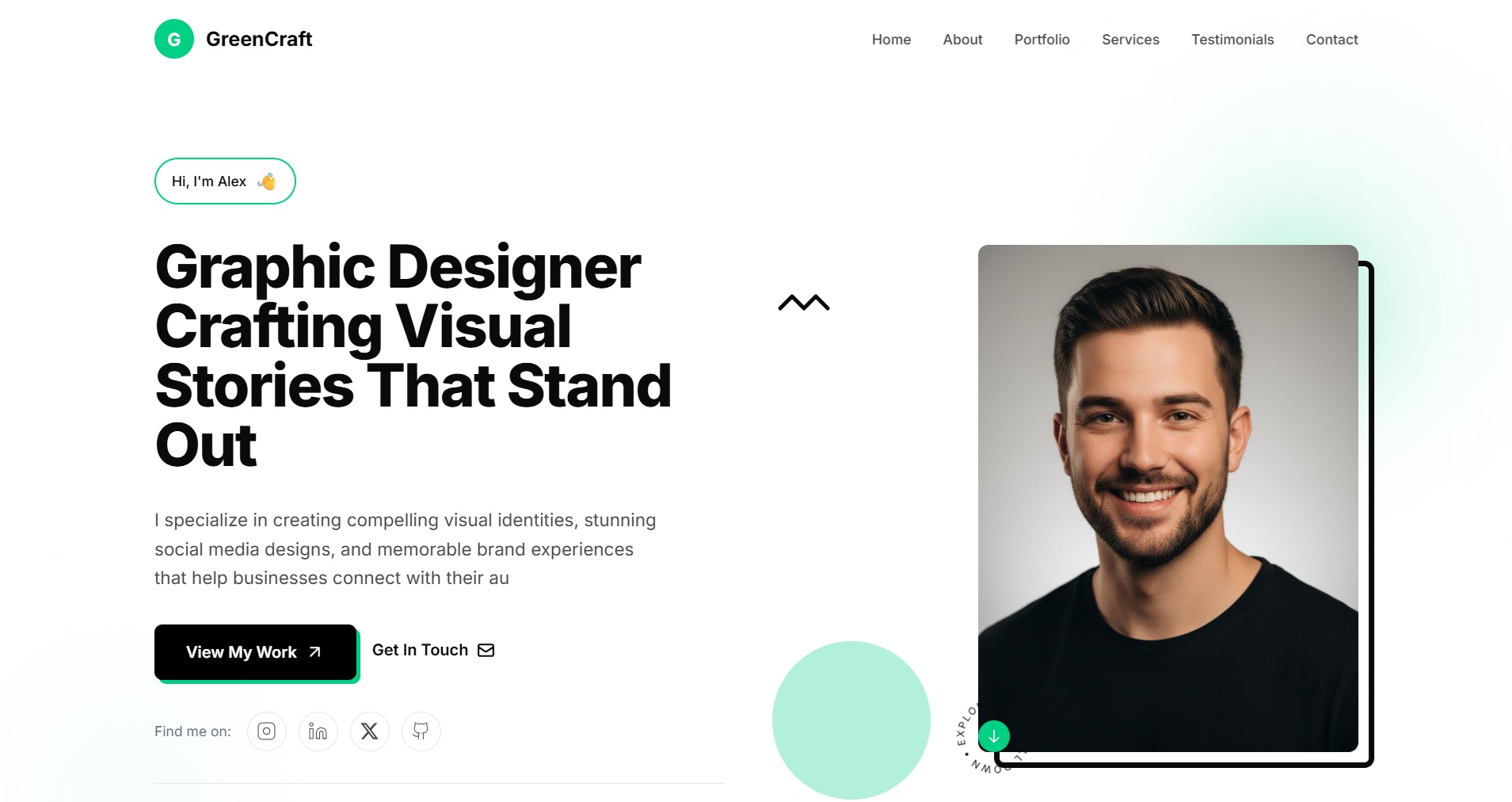 GreenCraft &ndash; Graphic Designer Portfolio